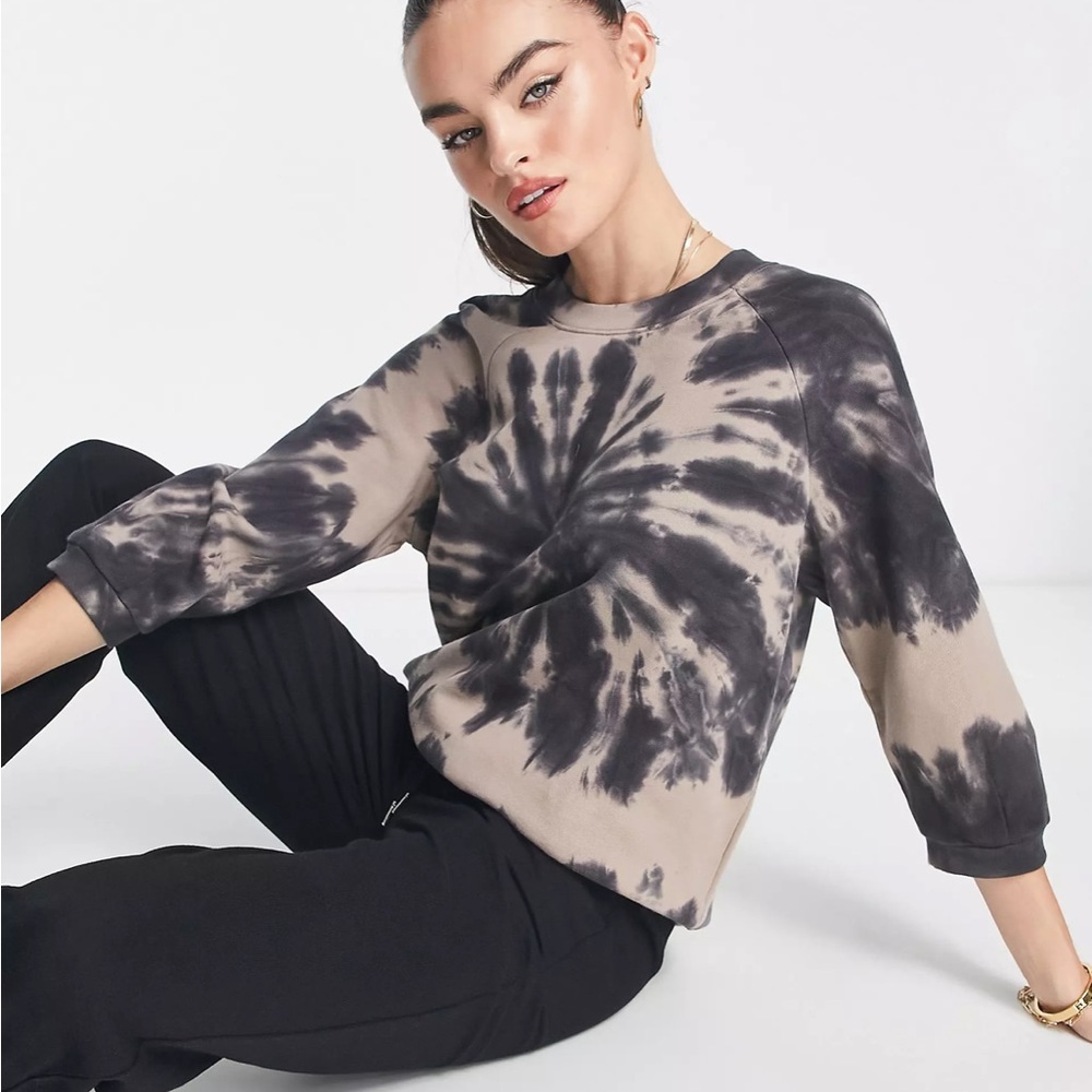 Madewell Resourced Cotton Cloudberry Sweatshirt in Swirl Tie-Dye size XS